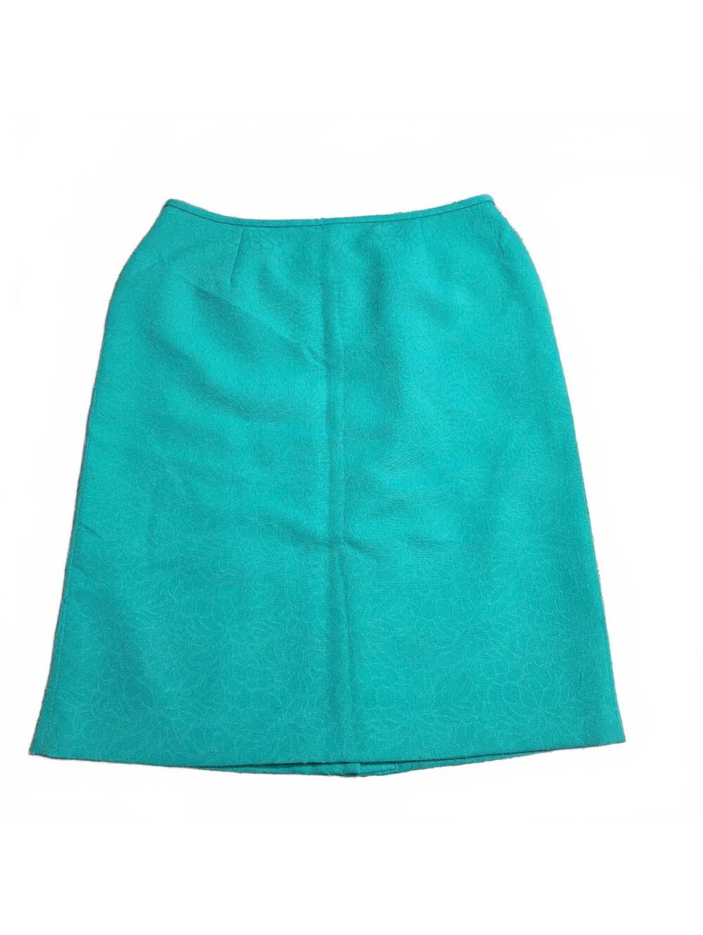 Vintage Size 12 Isabella Suits teal pencil skirt